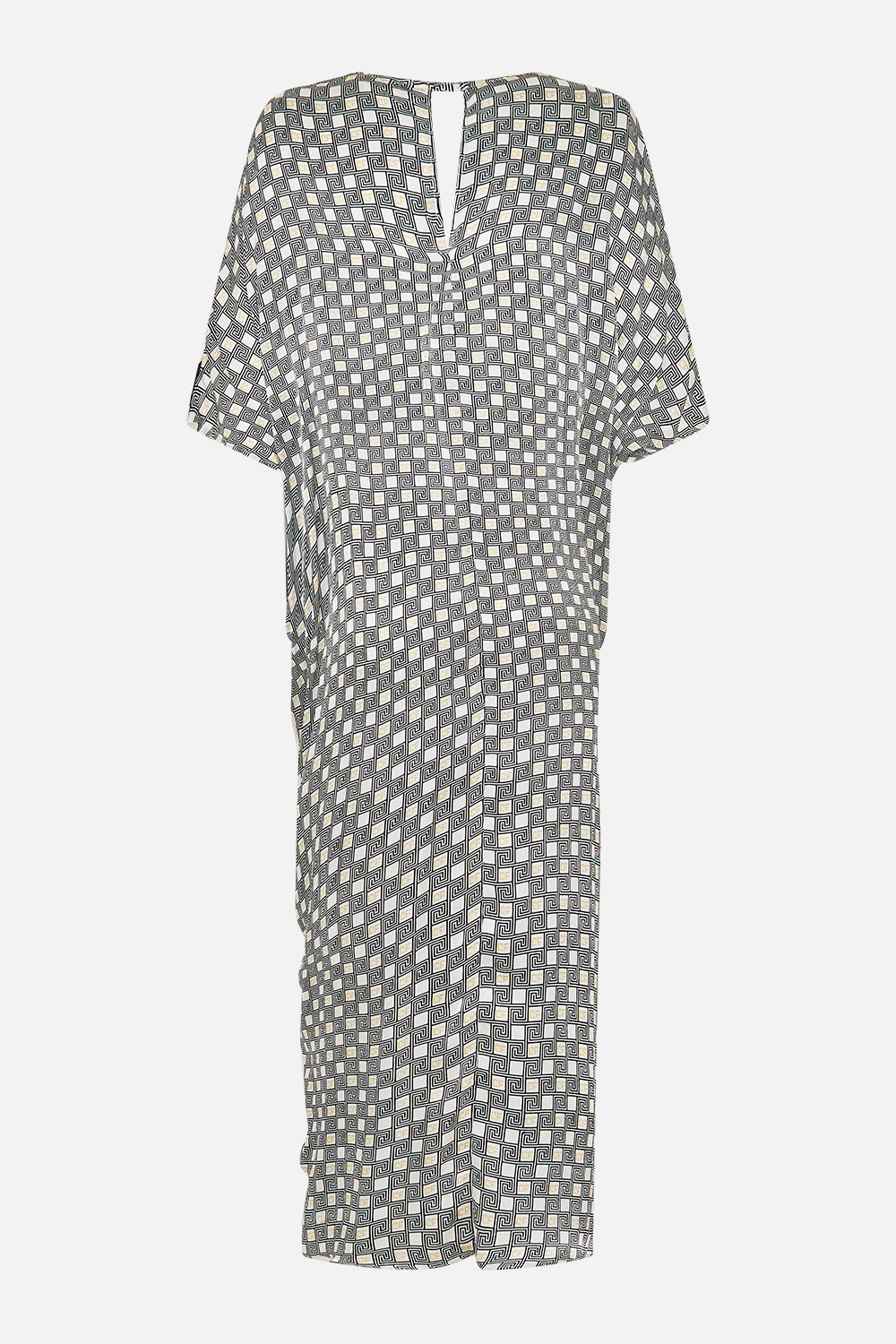 The CAMILLA TUCK FRONT PANT TILE STYLE in our  print.