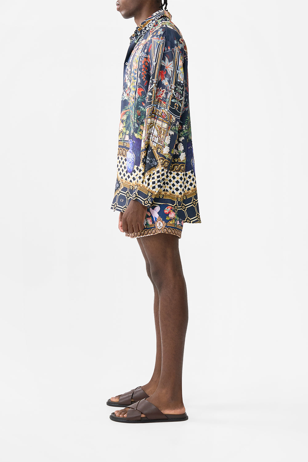 The CAMILLA OVERSIZED BUTTON THROUGH SHORT SLEEVE SHIRT WALL TO WALL WONDERS in our WALL TO WALL WONDERS print.