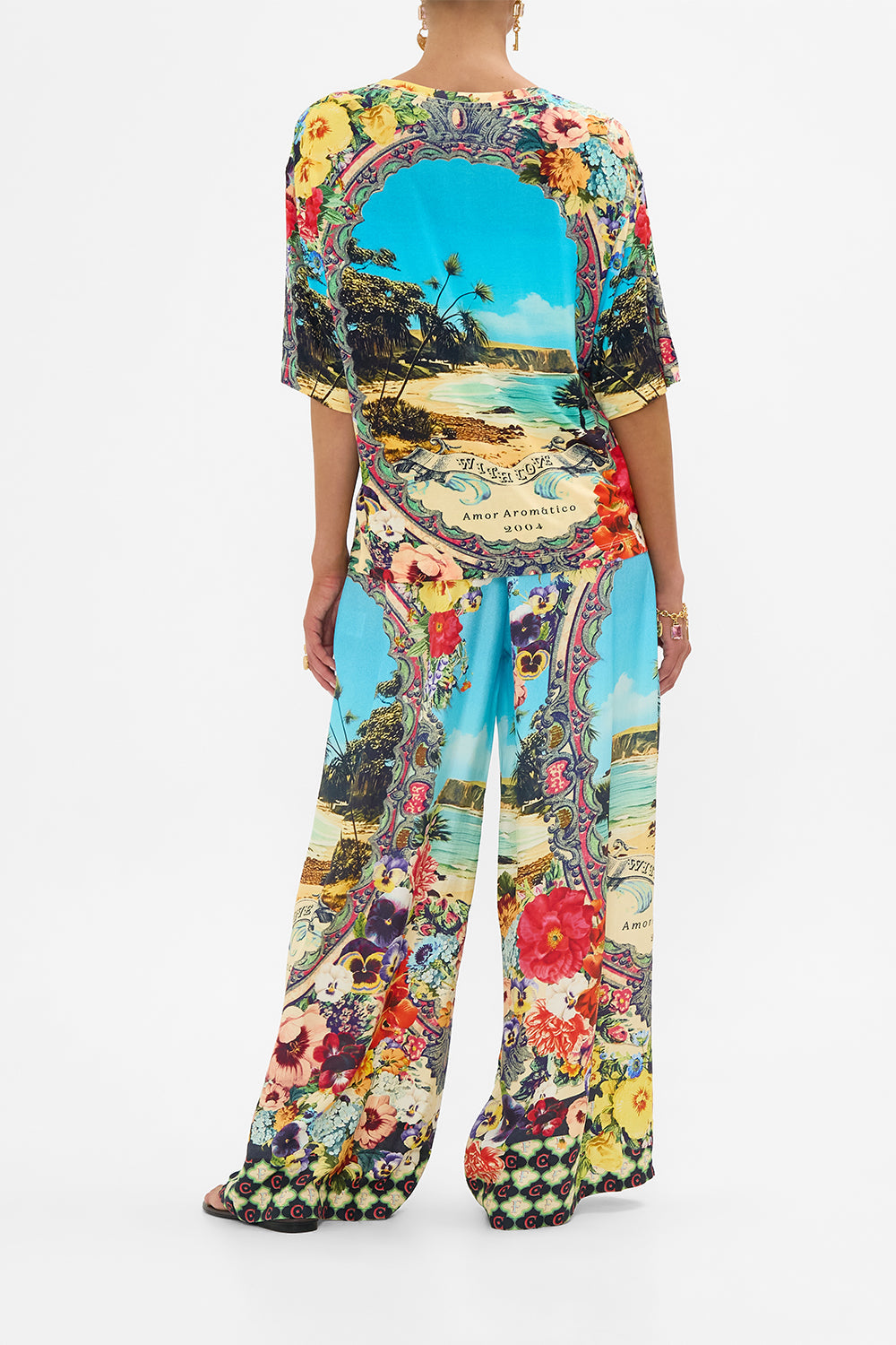 The CAMILLA A LINE FRILL DRESS JUST COASTING in our JUST COASTING print.