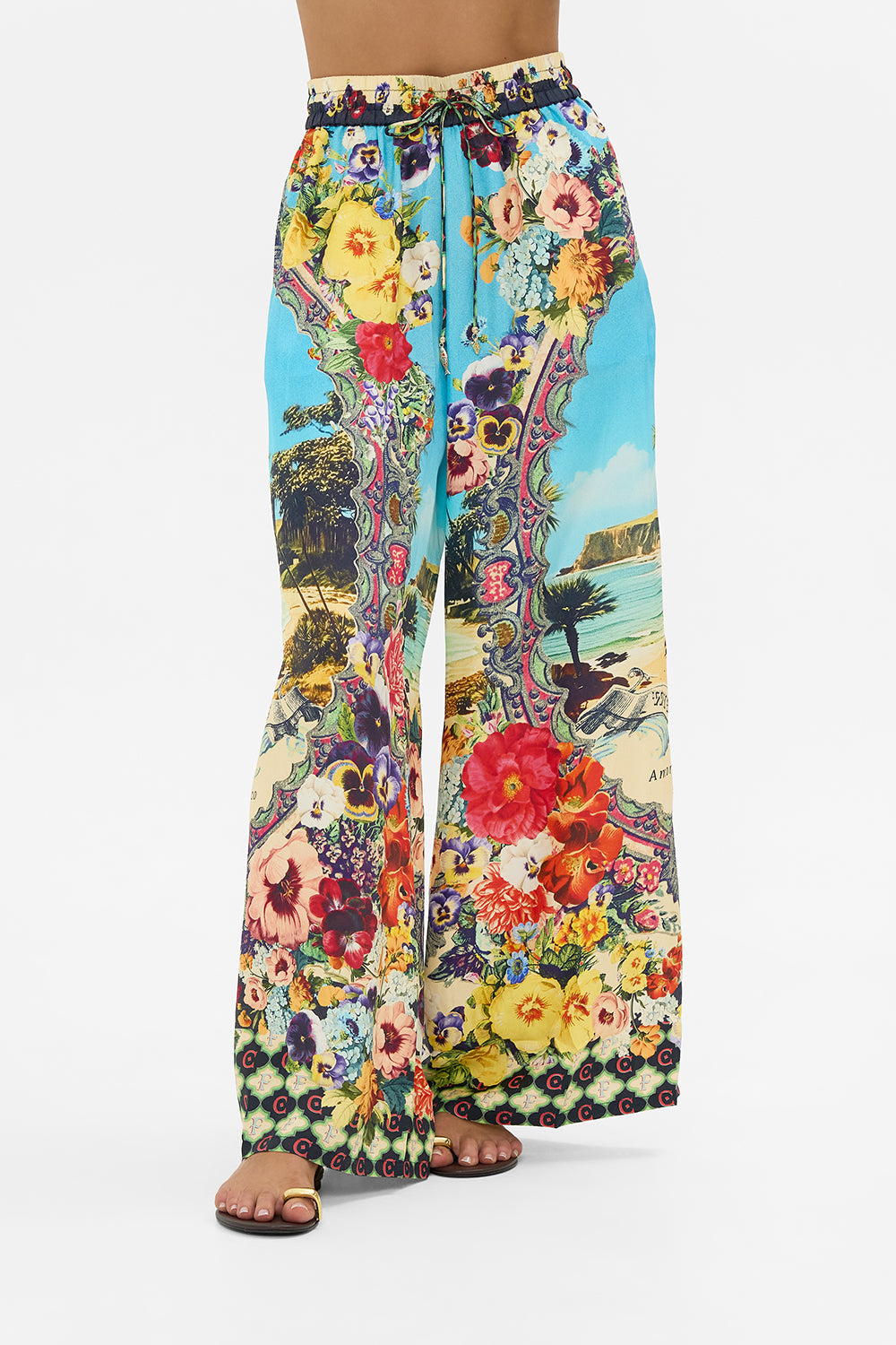 The CAMILLA A LINE FRILL DRESS JUST COASTING in our  print.