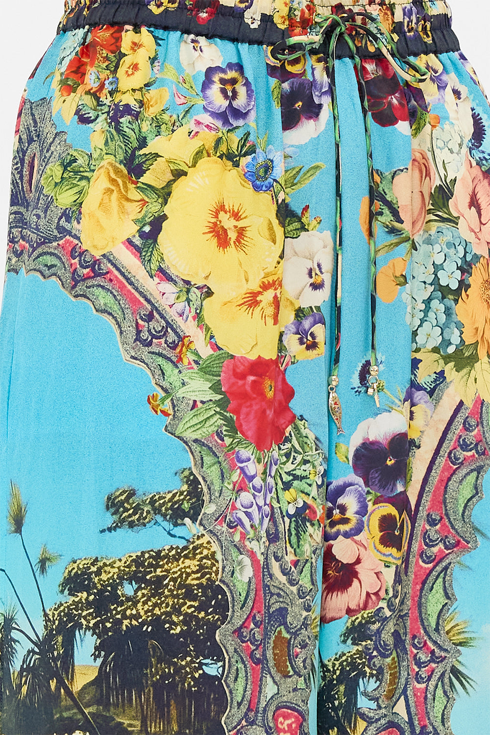 The CAMILLA A LINE FRILL DRESS JUST COASTING in our  print.