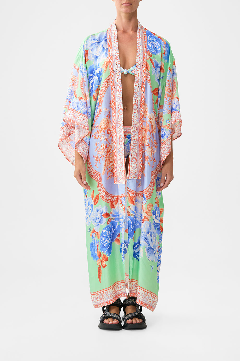 The CAMILLA CHAIN DETAIL BIAS CAMI AMULETS AND ALCHEMY in our  print.