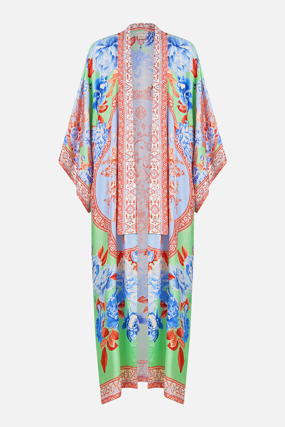 The CAMILLA ONE SHOULDER DRESS WITH BLOUSON SLEEVE FELINE FOLKLORE in our FELINE FOLKLORE print.