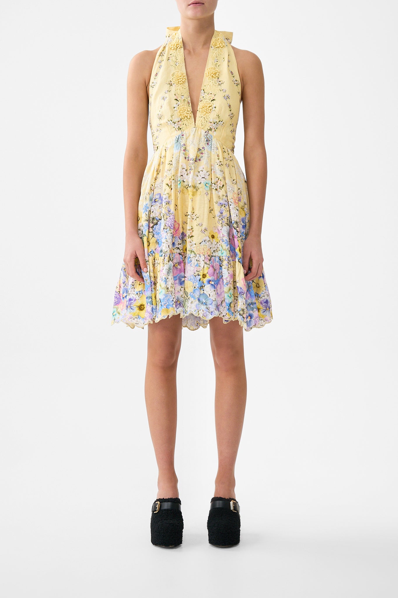 The CAMILLA GATHER NECK HARDWARE MAXI DRESS TURKISH DELIGHT in our TURKISH DELIGHT print.