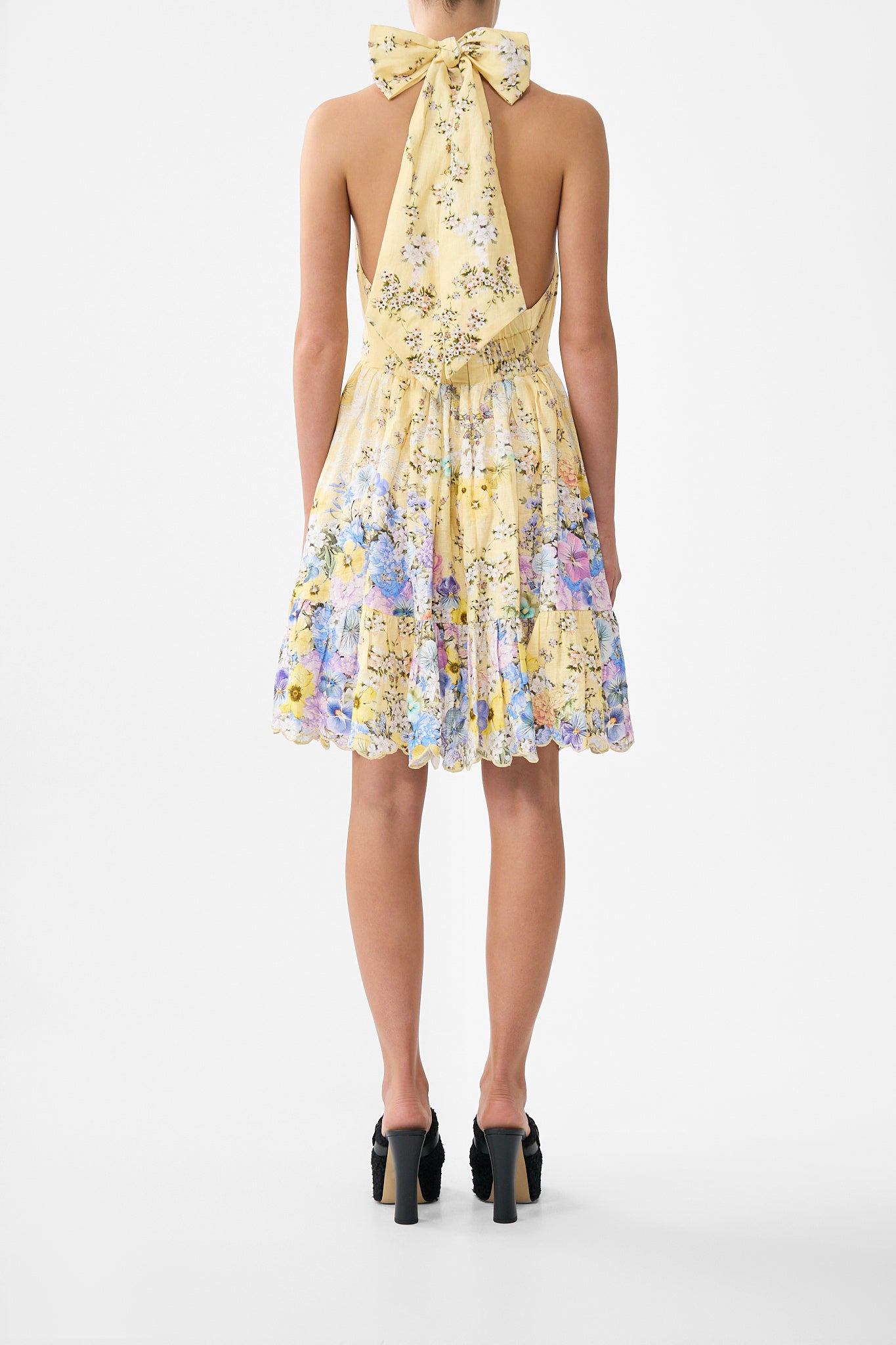 The CAMILLA GATHER NECK HARDWARE MAXI DRESS TURKISH DELIGHT in our  print.