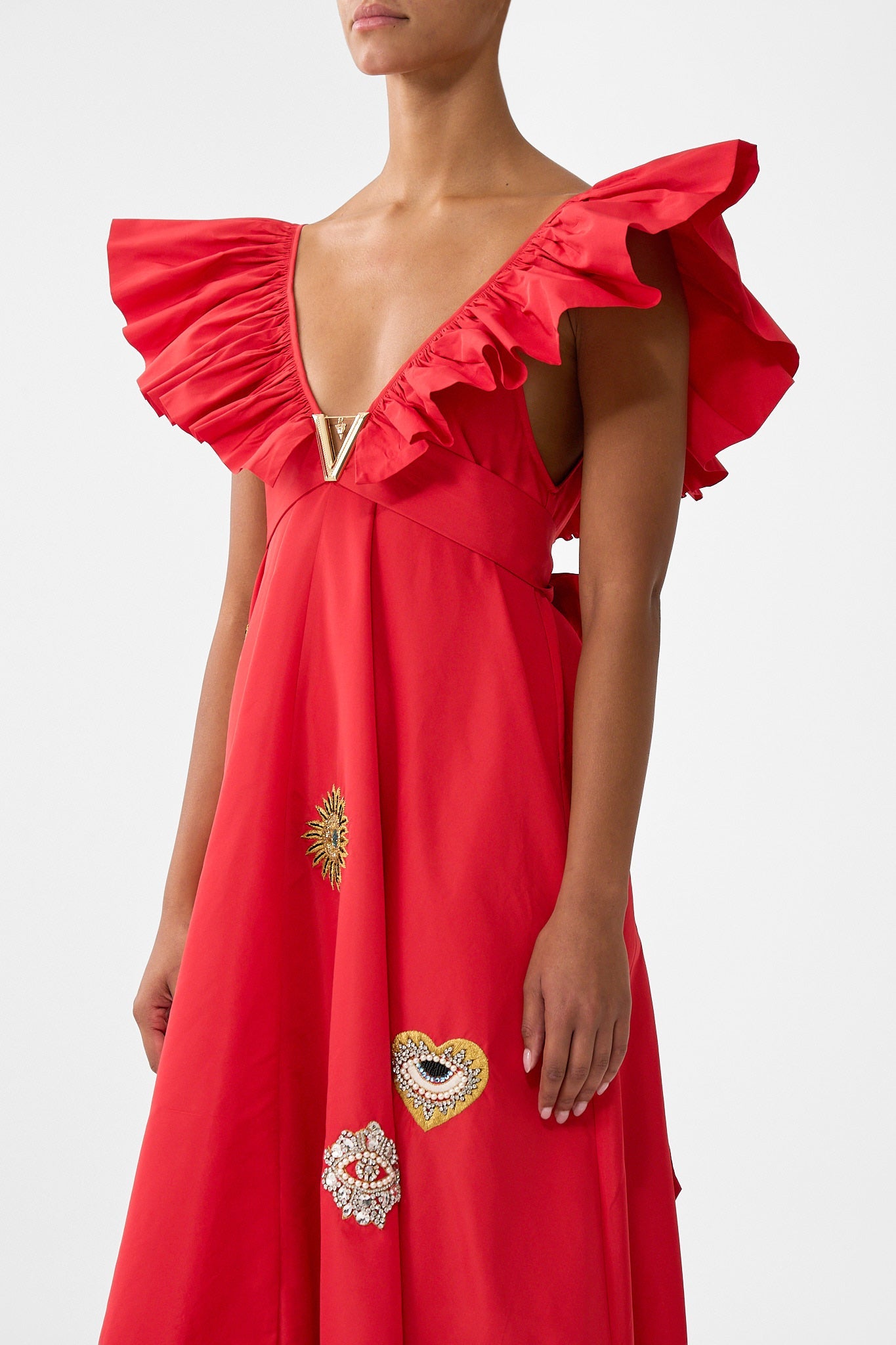 The CAMILLA WIDE BODY COLLARED KAFTAN DE NADA GRANADA in our  print.