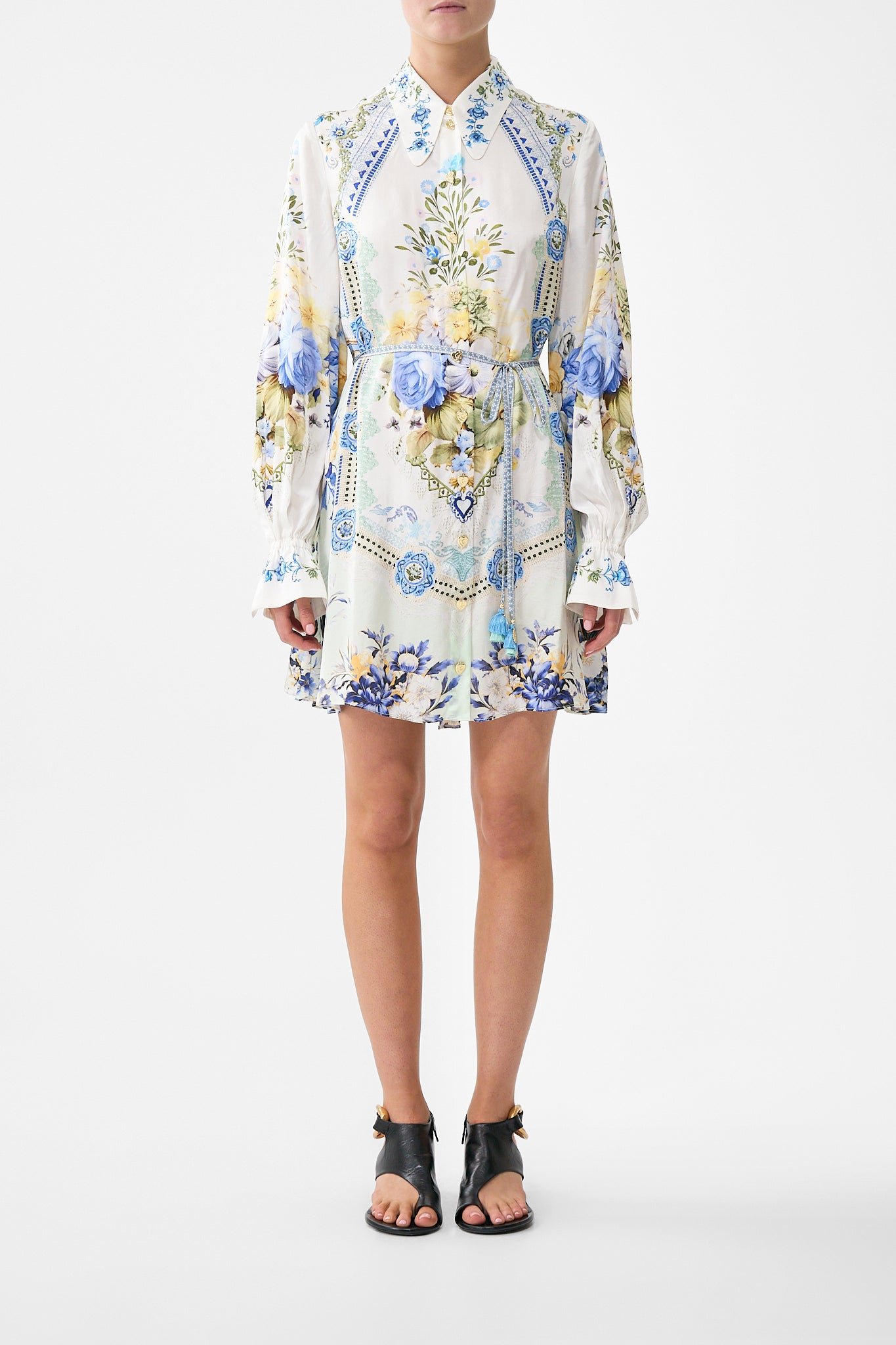 The CAMILLA FLARED SLEEVE DRESS SEVILLE SWEETHEART in our  print.