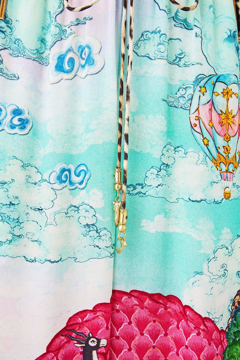 The CAMILLA DOUBLE BREASTED SOFT JACKET LADY LIONHEART in our  print.