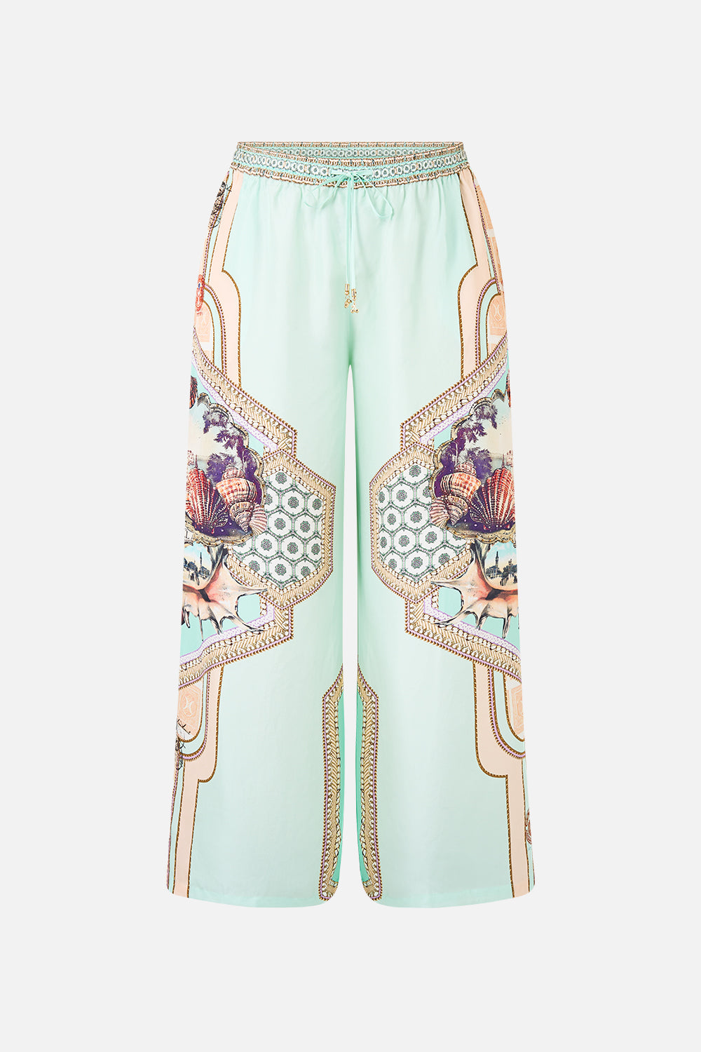 The CAMILLA LONG TIERED DRESS WITH BOW TIES OTTOMAN OPULENCE in our OTTOMAN OPULENCE print.