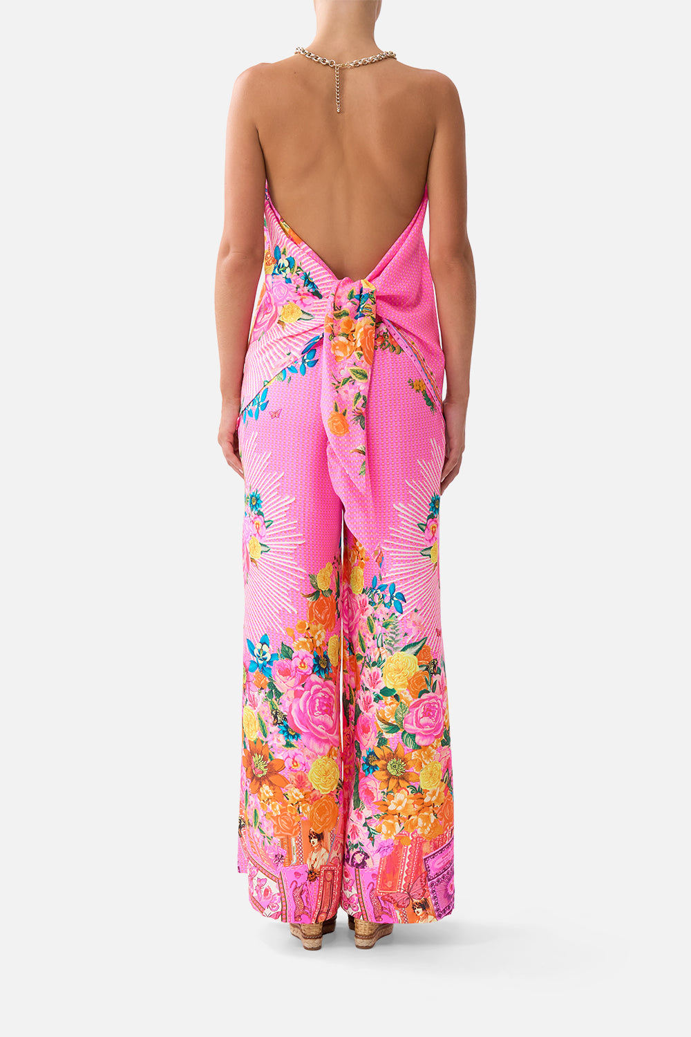 The CAMILLA PIERCED V NECK KAFTAN CHAIN GANG in our  print.