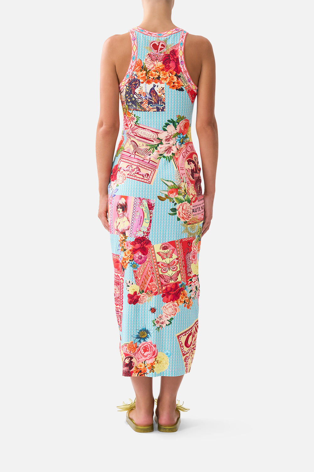 The CAMILLA BELTED MAXI SKIRT SACROMONTE SEÑORITA in our  print.